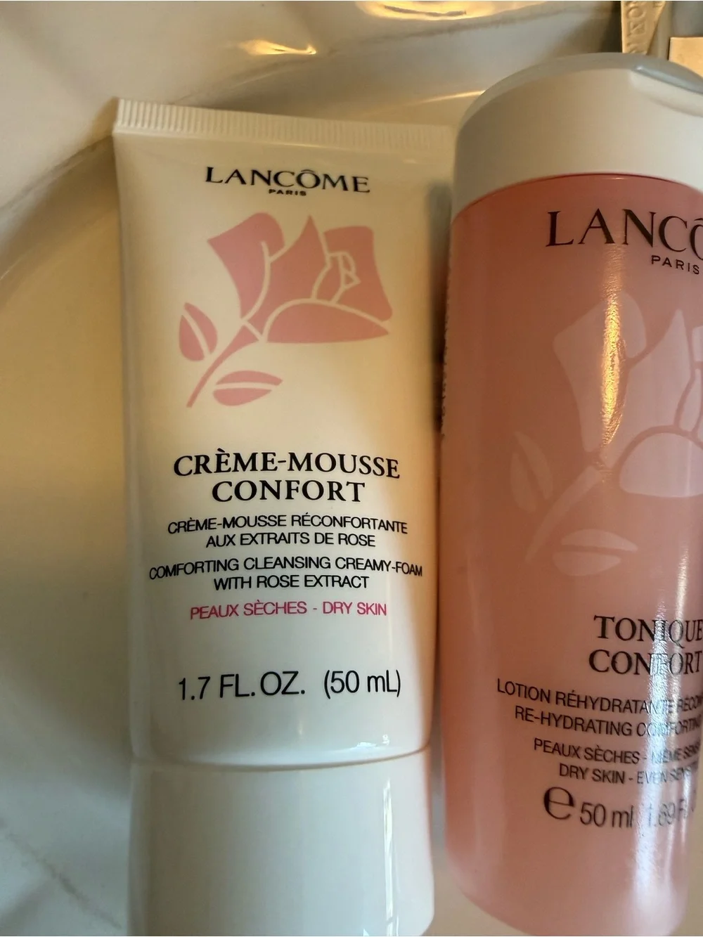 Lancome Skincare Lot Creme Mousse Tonique Genifique SPF50 7 Pc New